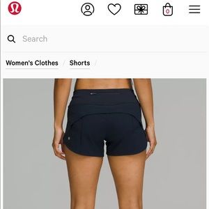 Lululemon speed up mid rise 4” shorts